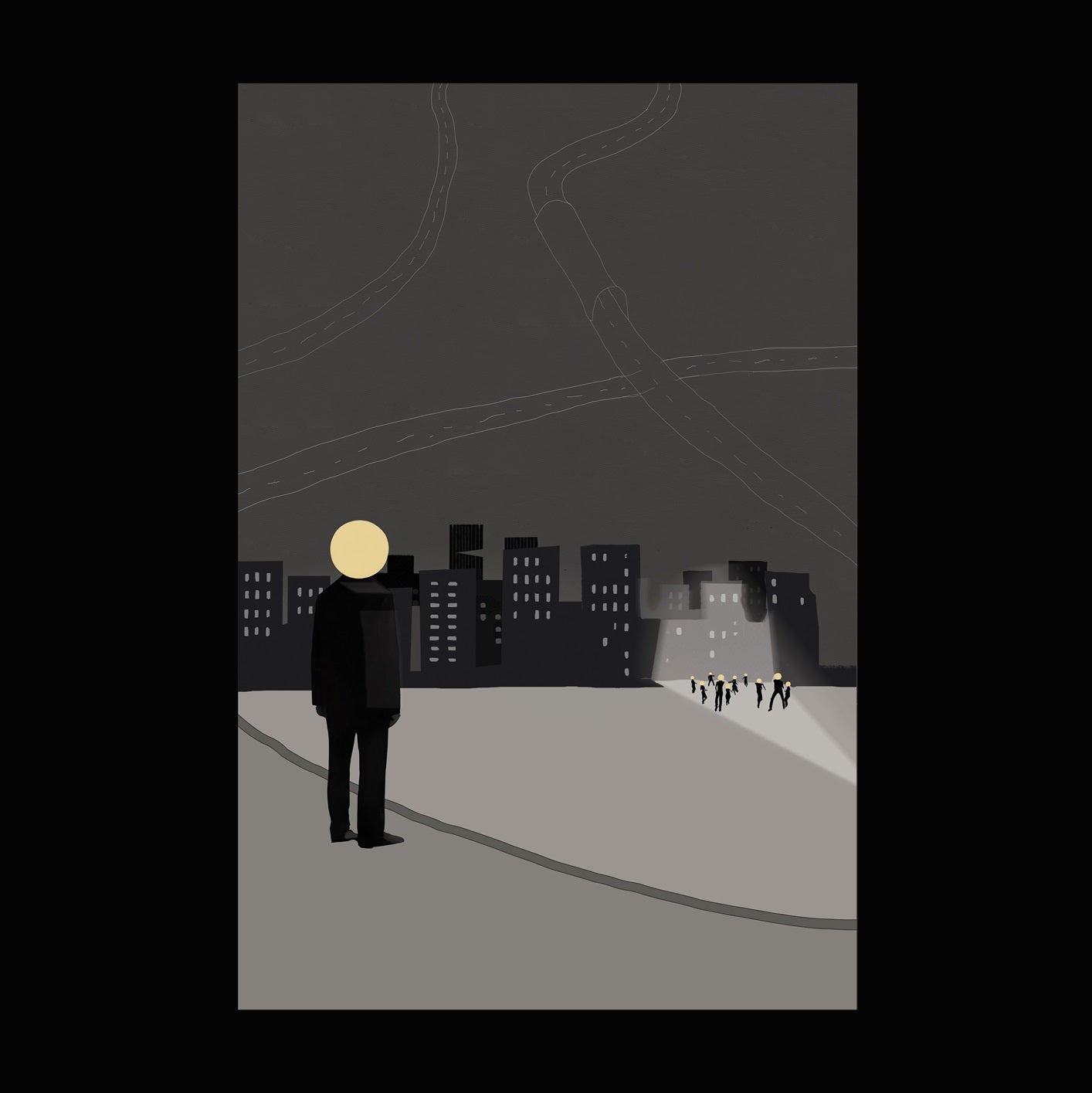 Monochrome Hour rolled poster