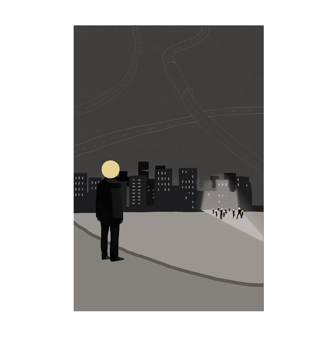 Monochrome Hour rolled poster